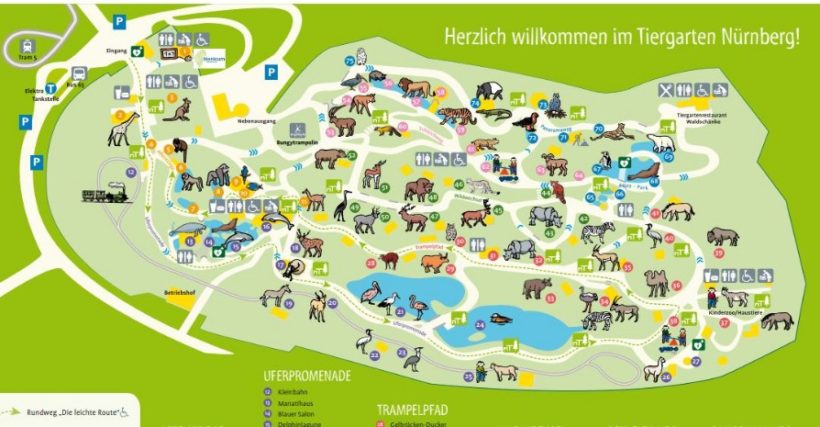 ZOO Norimberk – mapa